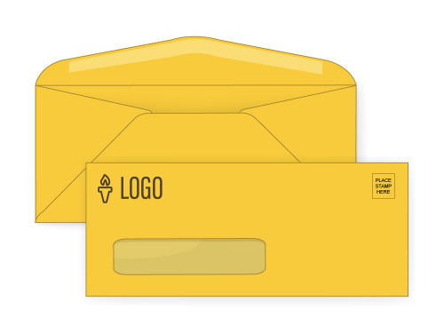 Custom Gold Window Envelopes - EN1056