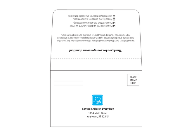 dual purpose mailer tear off envelope